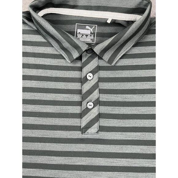 Puma Golf Mens Striped Polo‎ Shirt Size XL - Picture 3 of 7